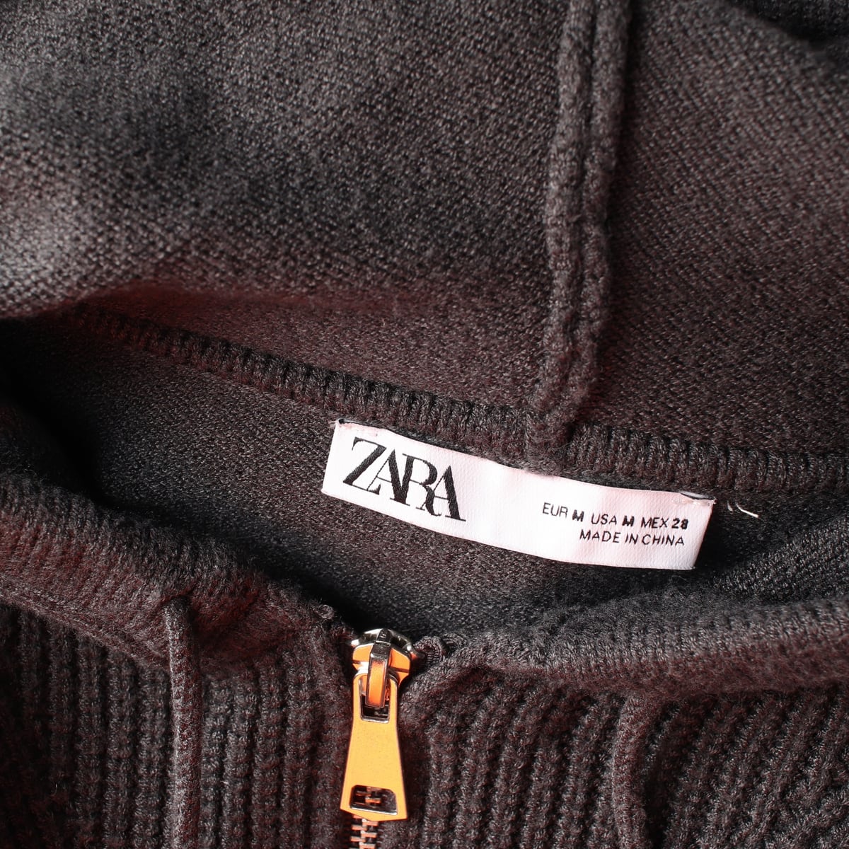 자라 ZARA 하프집업 니트 크롭 후드티 상세 이미지 3