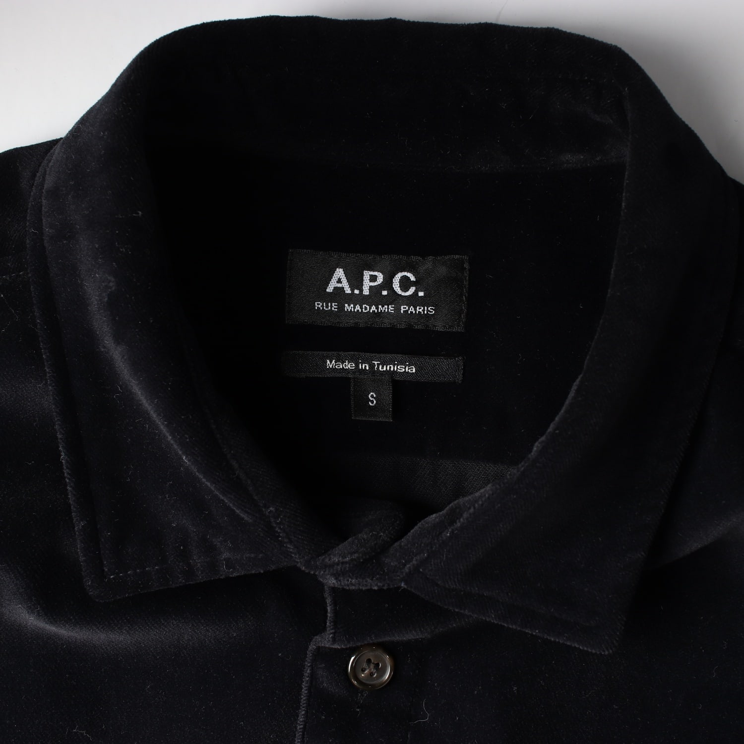 아페쎄 APC 벨벳 코튼 코듀로이 셔츠 블랙  이미지 3