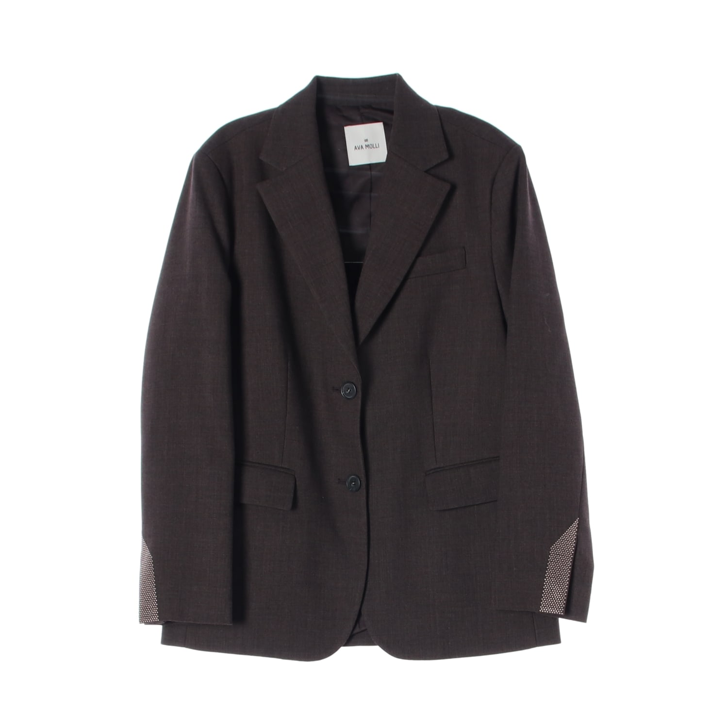아바몰리 21FW 울 블렌드 소매 트리밍 블레이저 재킷