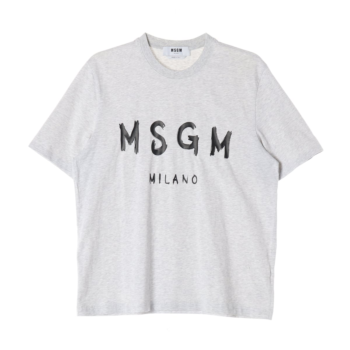엠에스지엠 MSGM 로고 프린트 면 반팔 티셔츠 멜란지그레이 상세 이미지 1