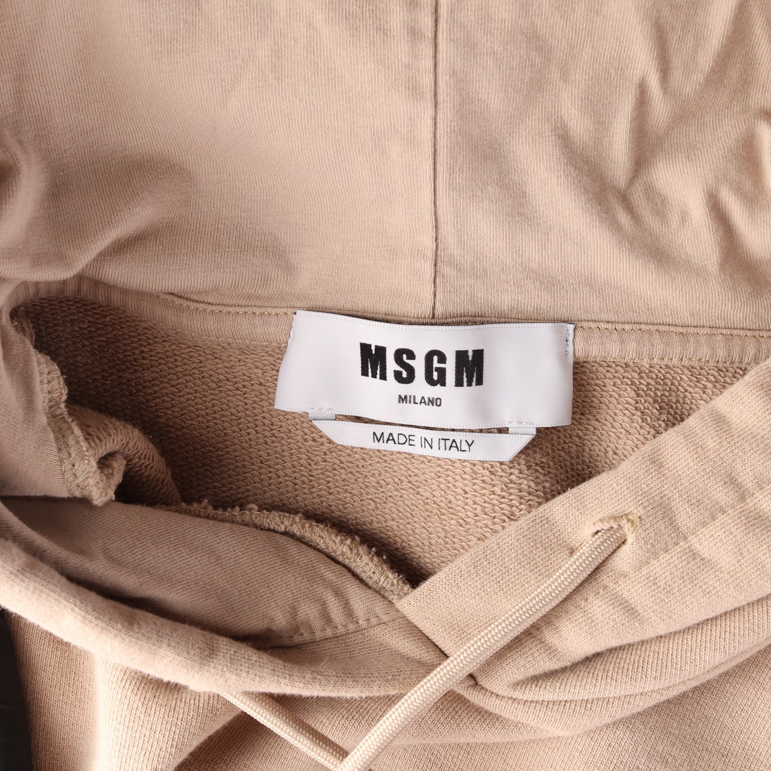 엠에스지엠 21FW 로고 프린트 면 크롭 후드티 이미지 3