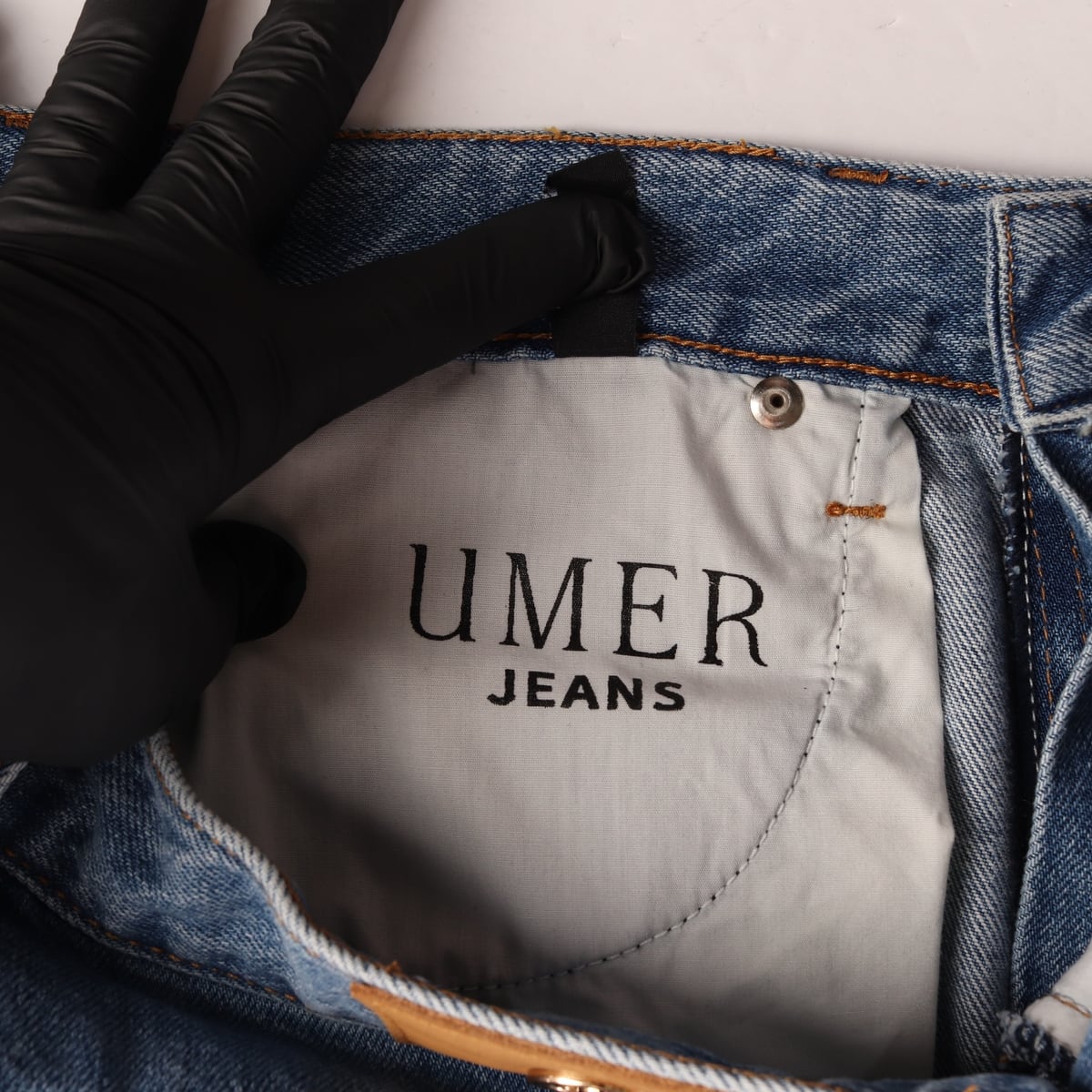 유메르 플레어핏 워싱 데님팬츠 미디엄블루 상세 이미지 3