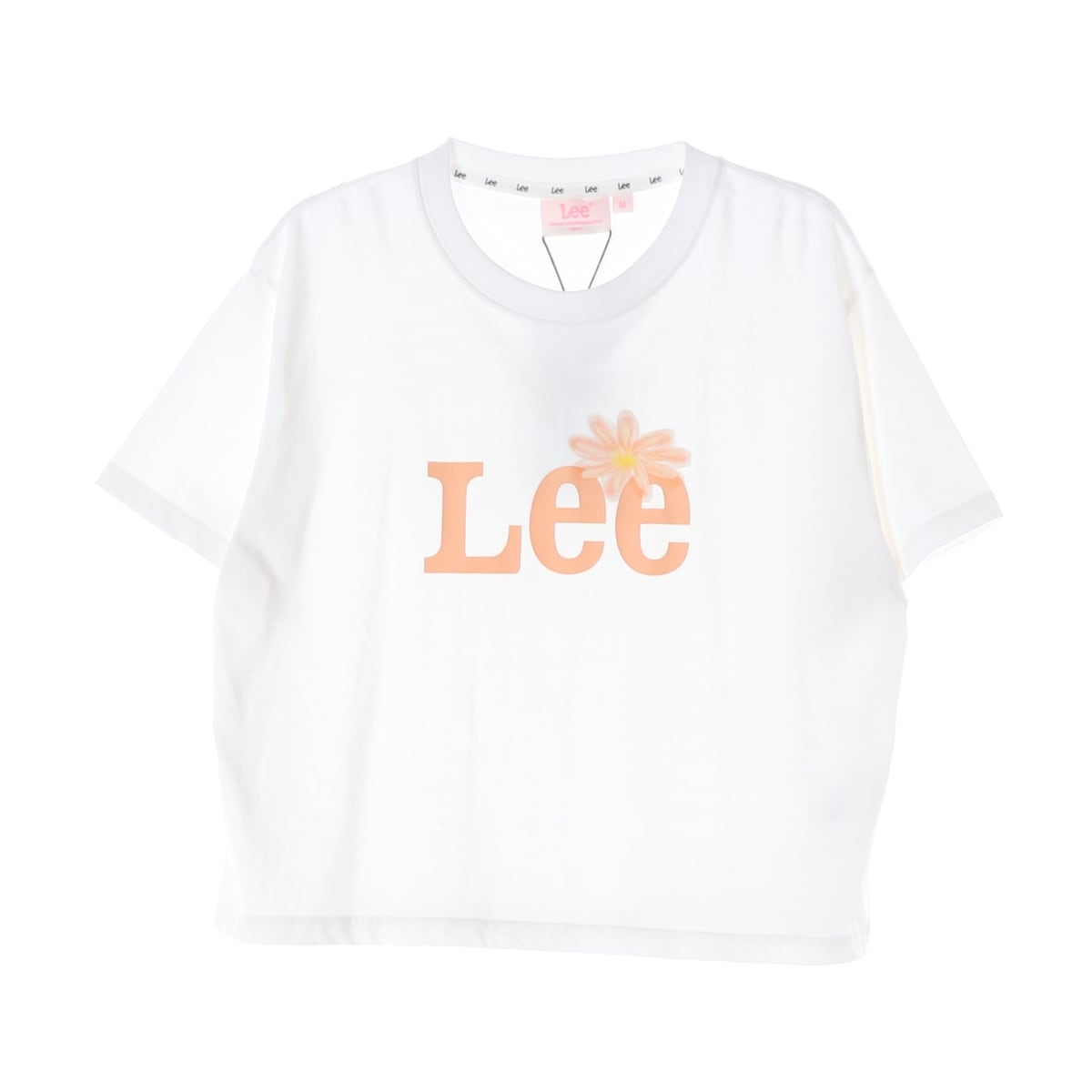 (새상품) 리 Lee 24SS 로고 플라워 그래픽 크롭 반팔 티셔츠 상세 이미지 1