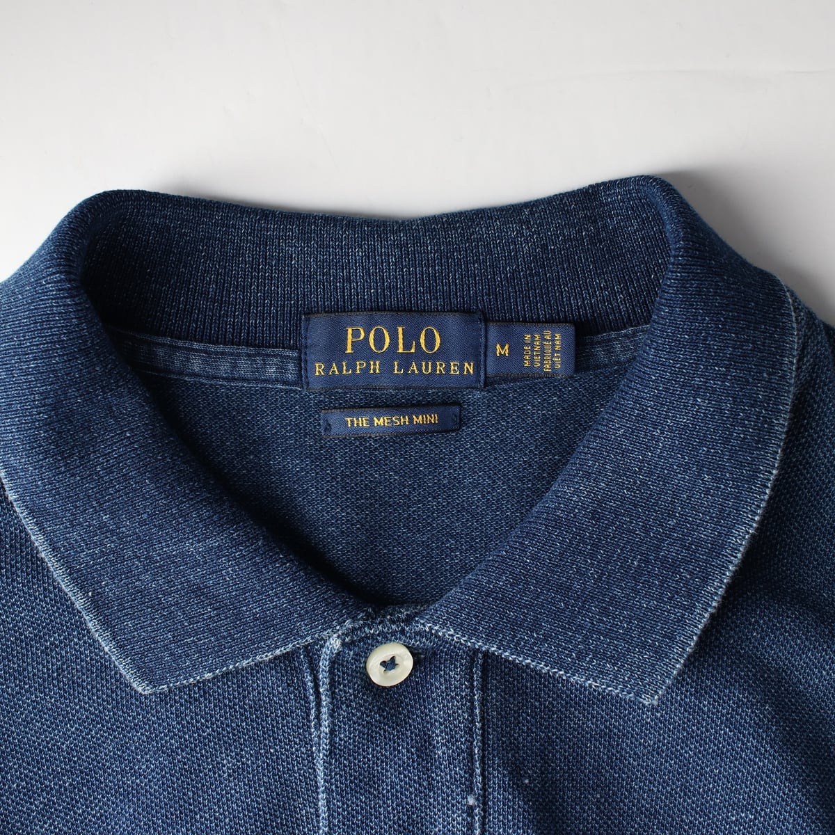폴로 랄프 로렌 더 메시 미니 피케 카라 원피스 데님 블루 상세 이미지 3