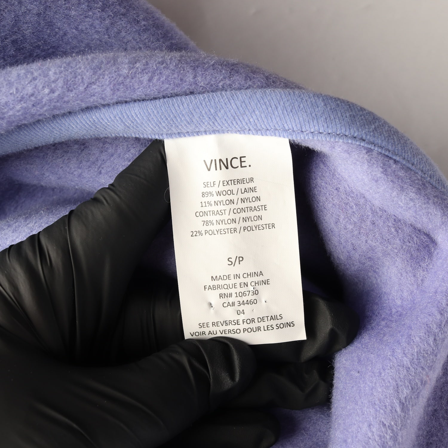 빈스 카라리스 파이핑 울 블렌드 롱 코트 이미지 4