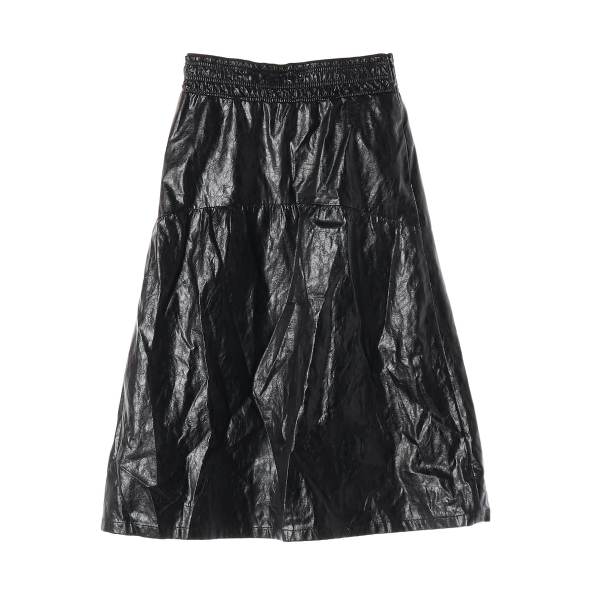 베네통 23FW 코팅 글로시 밴딩 플레어 롱 스커트 상세 이미지 1