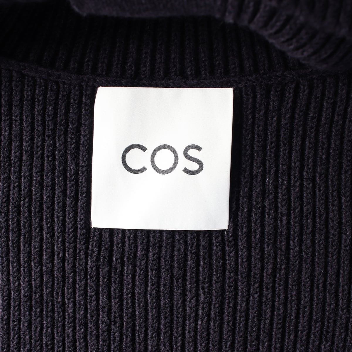 코스 22FW 골지 하이넥 버튼 울 코튼 블렌드 니트 조끼 베스트 상세 이미지 3