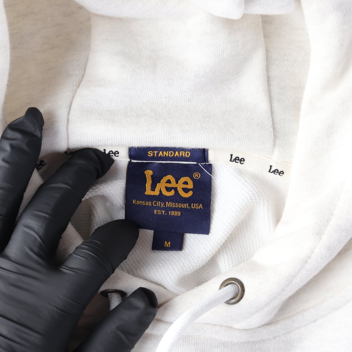 리 Lee 25SS 빅로고 프린트 오버핏 코튼 후드티 상세 이미지 3
