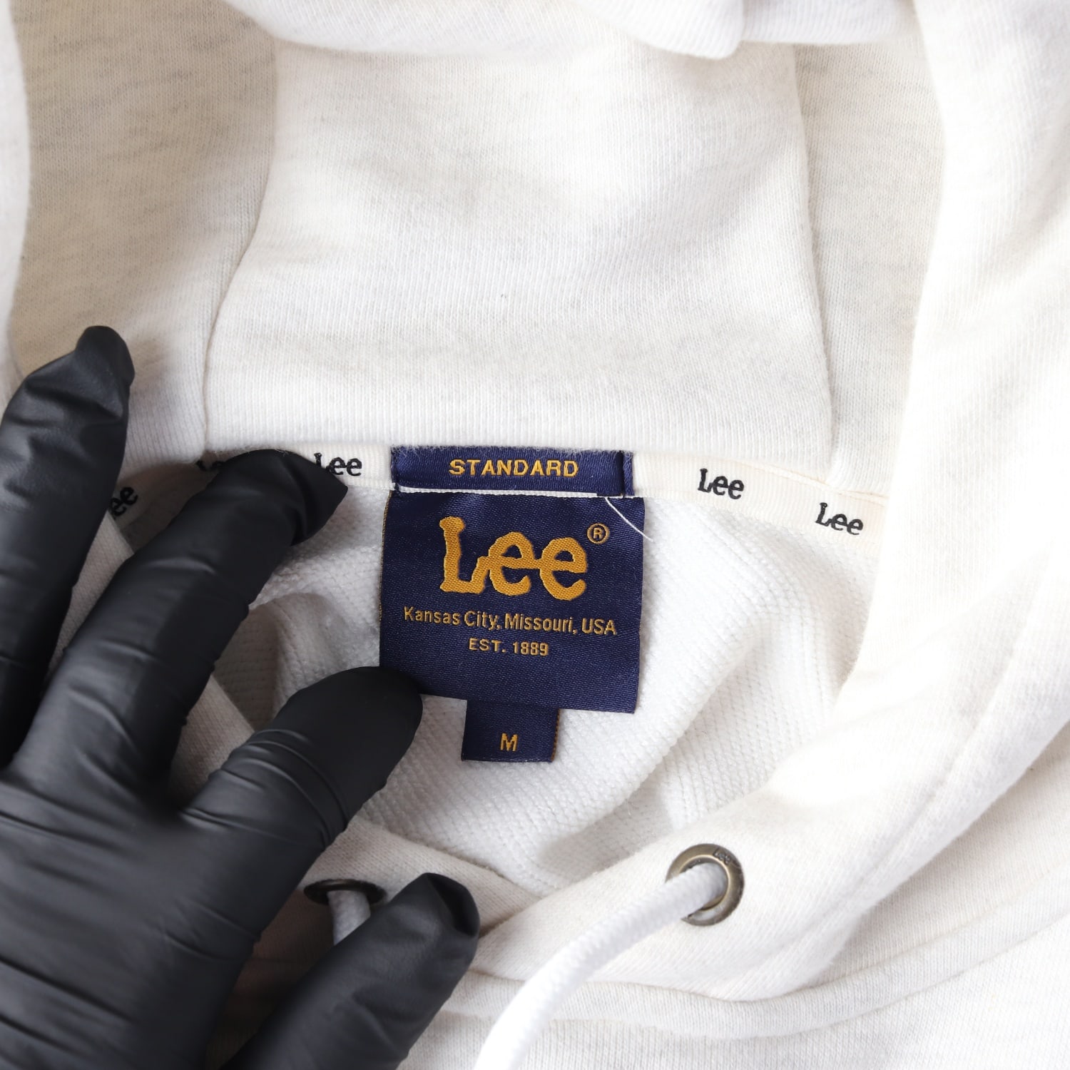 리 Lee 25SS 빅로고 프린트 오버핏 코튼 후드티 이미지 3