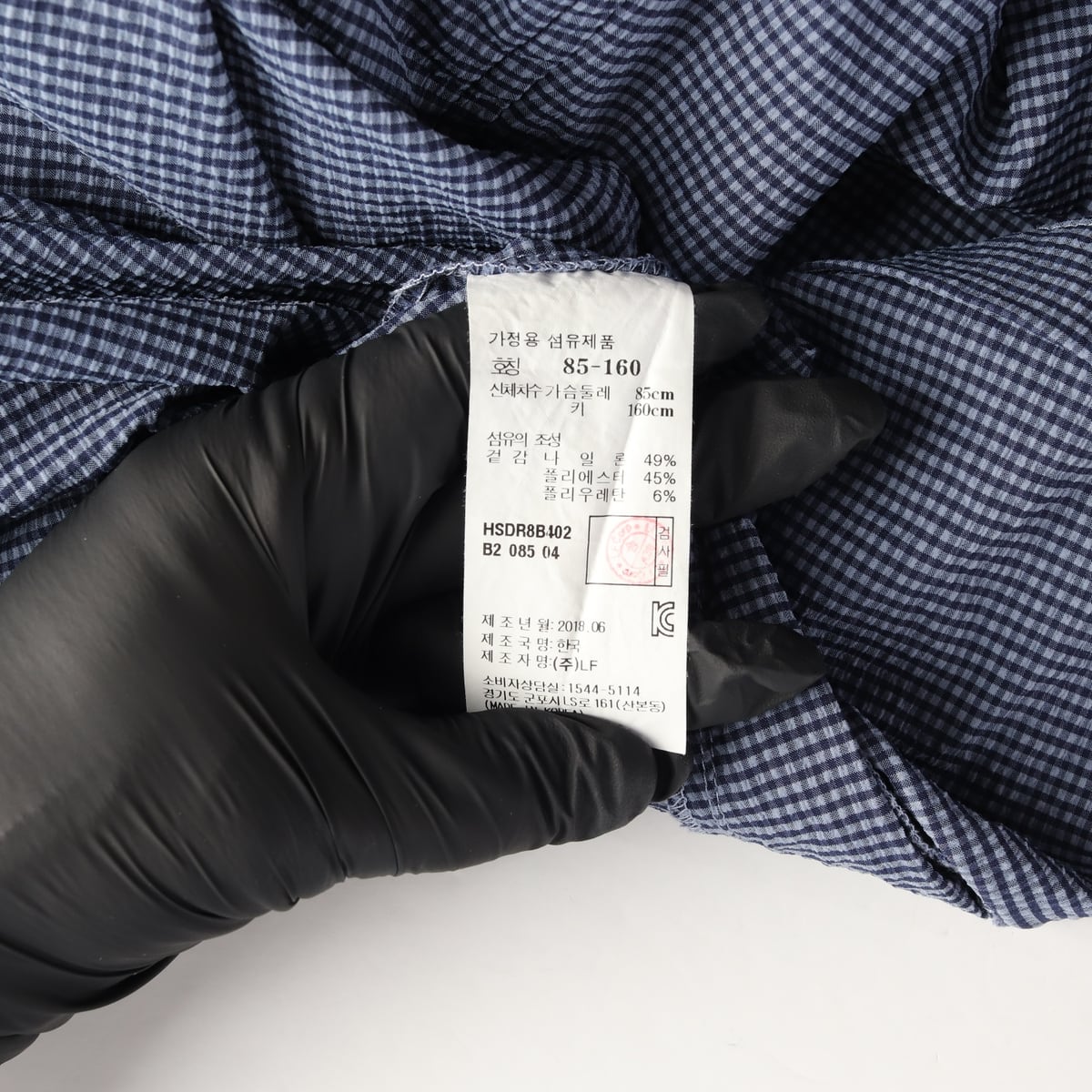 헤지스 체크 패턴 민소매 롱 원피스 상세 이미지 4