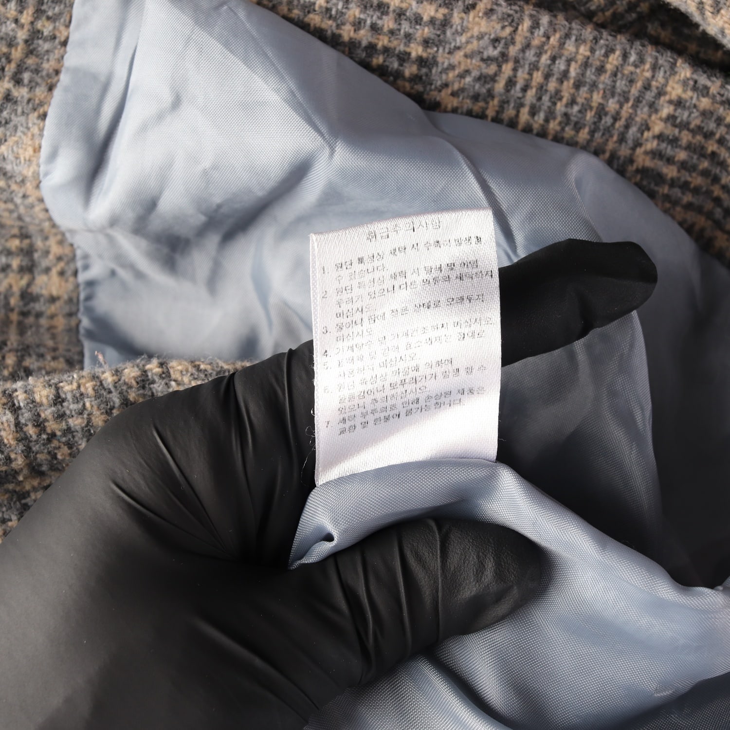 레터프롬문 체크 패턴 오버핏 블레이저 재킷 이미지 5