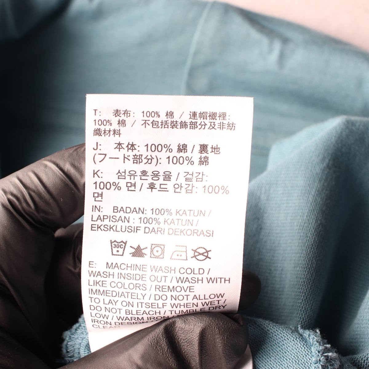 나이키 23SS 로고 자수 크롭 후드티 아쿠아블루 상세 이미지 5