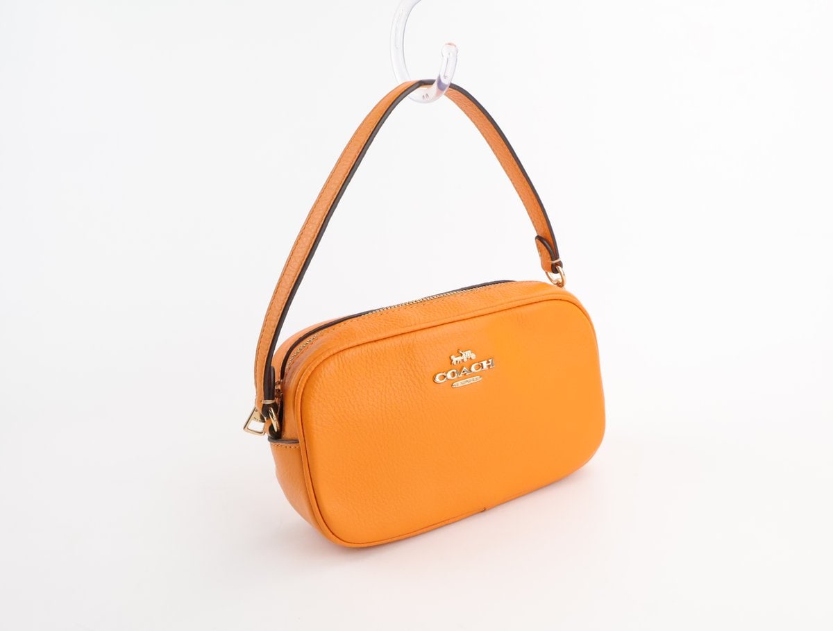 코치 Jamie Wristlet 제이미 리스틀릿 미니백 토트백 오렌지 이미지 1