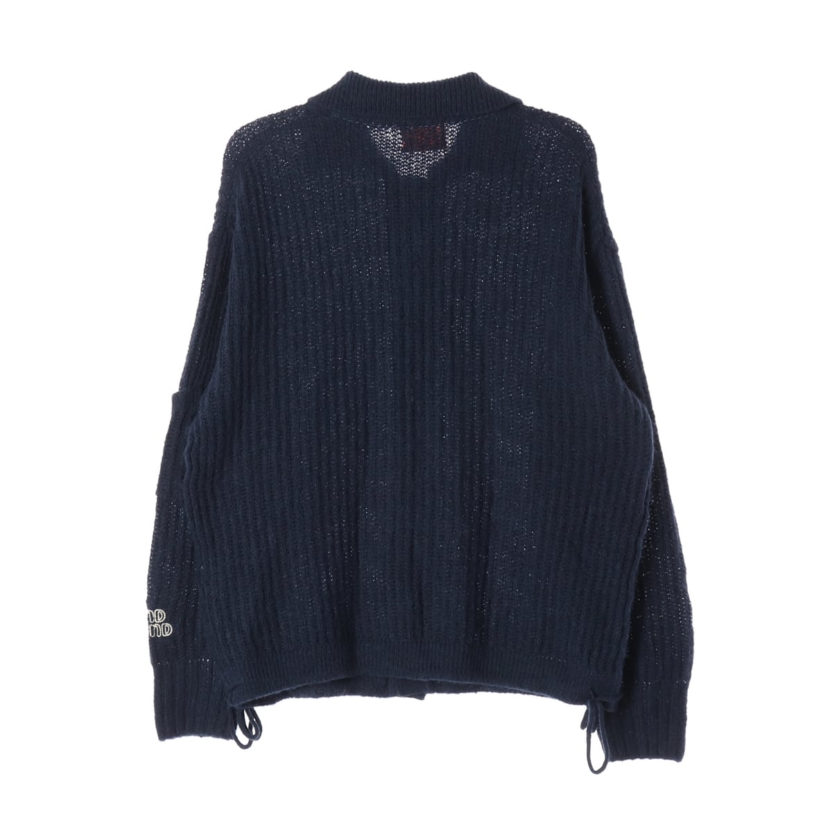 샌드사운드 23FW 로고 자수 카라 니트 가디건 상세 이미지 2