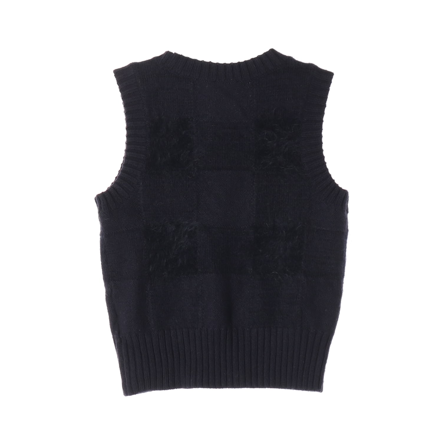 코스 22FW 울 모헤어 블렌드 체크 니트 조끼 베스트 이미지 2