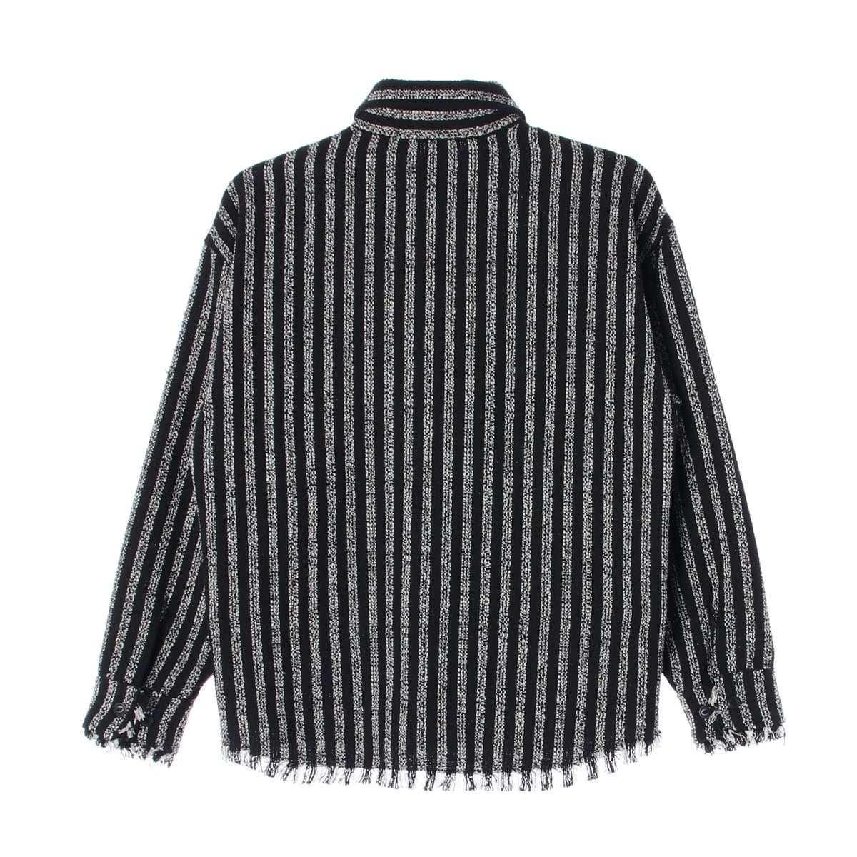 로맨틱 크라운 24SS 스트라이프 프린지 오버핏 셔츠 상세 이미지 2