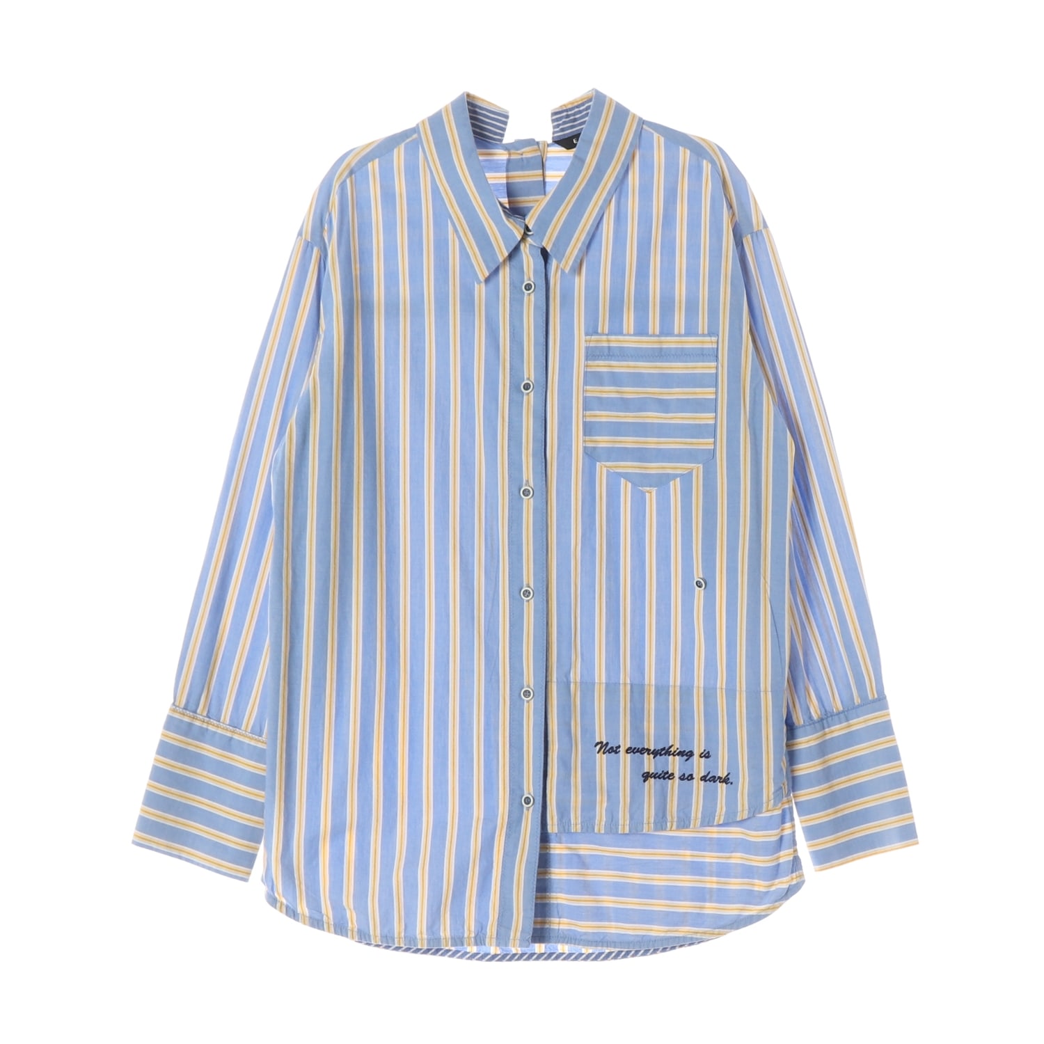 에고이스트 스트라이프 패턴 오버핏 코튼 셔츠 이미지 1
