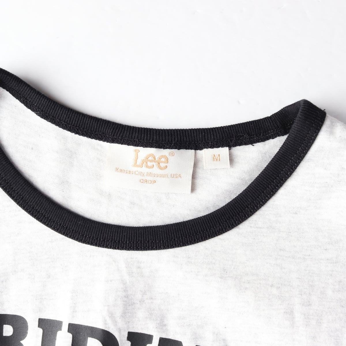 리 Lee 25SS 그래픽 링거 크롭 코튼 반팔 티셔츠 상세 이미지 3