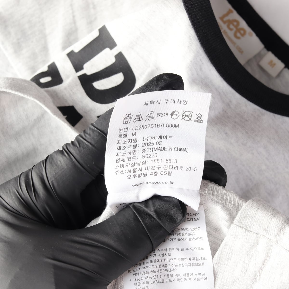 리 Lee 25SS 그래픽 링거 크롭 코튼 반팔 티셔츠 상세 이미지 5
