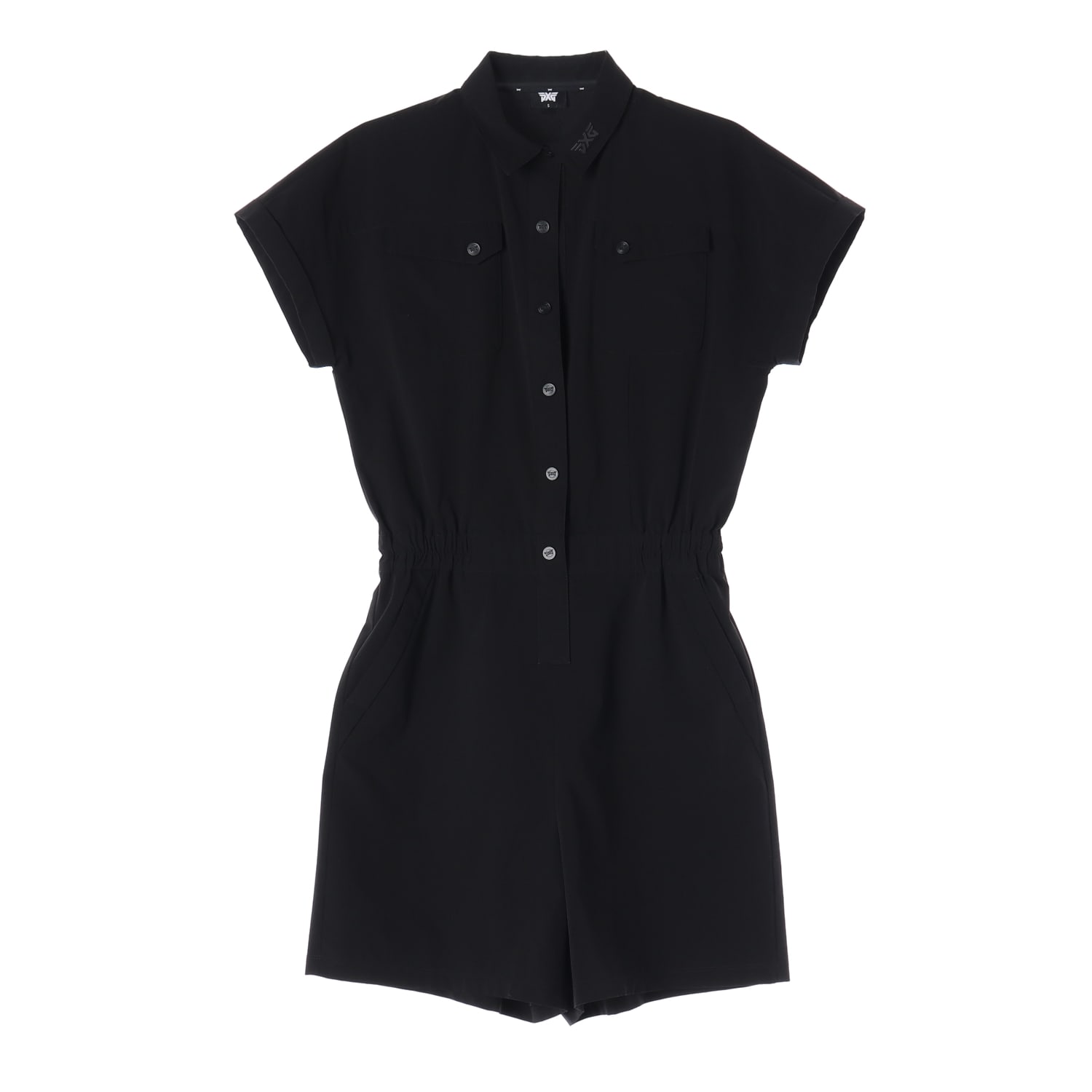 피엑스지 PXG 23SS 로고 카라 반팔 쇼츠 점프수트 이미지 1