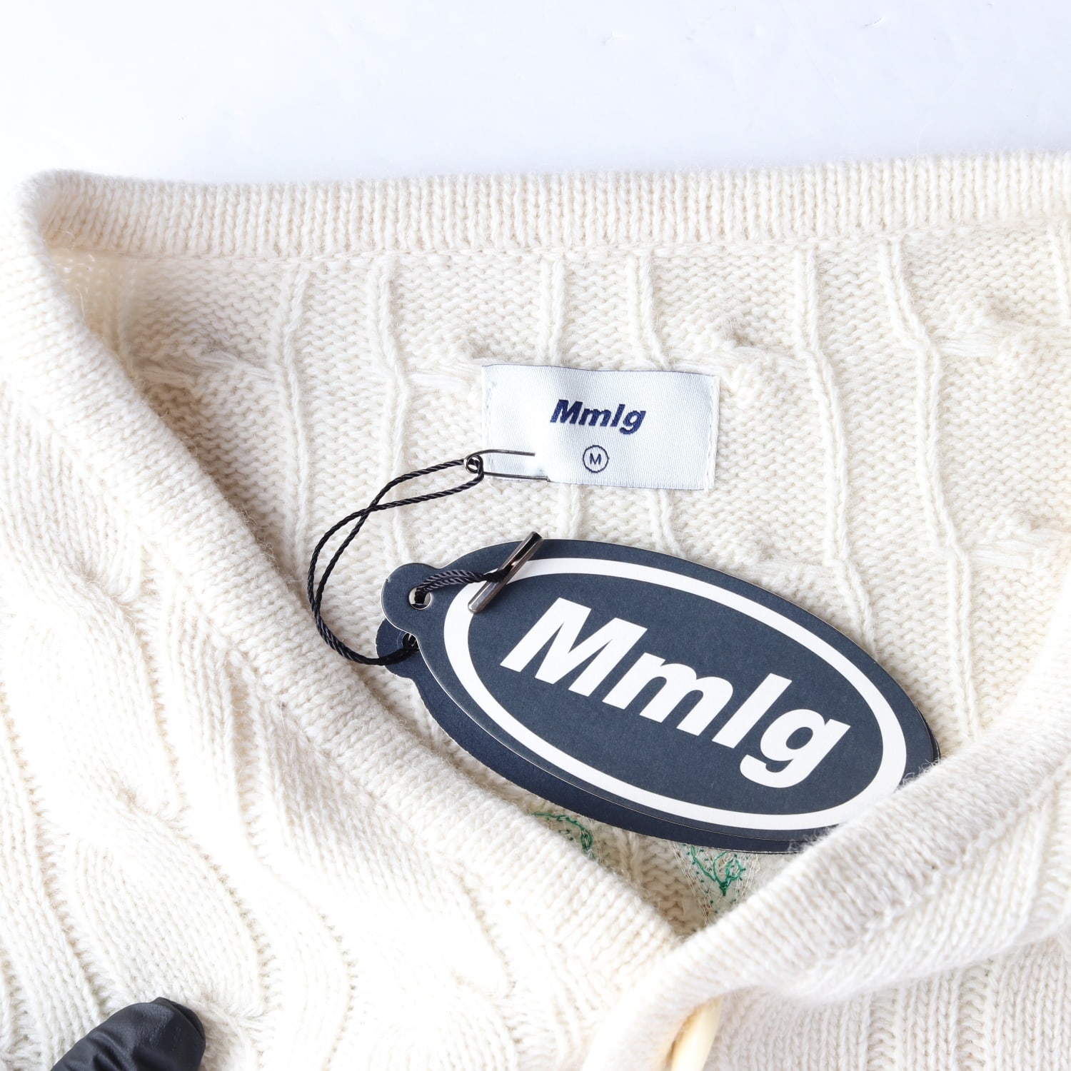 (새상품) 엠엠엘지 mmlg CPC 케이블 니트 가디건 아이보리 이미지 3