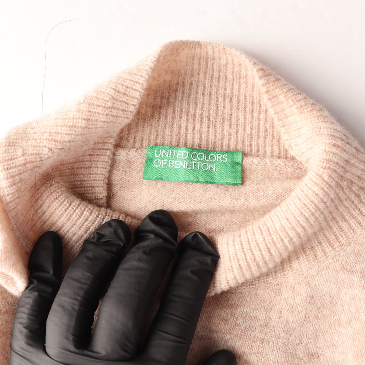 베네통 22FW 울 블렌드 하프넥 니트 원피스 상세 이미지 3