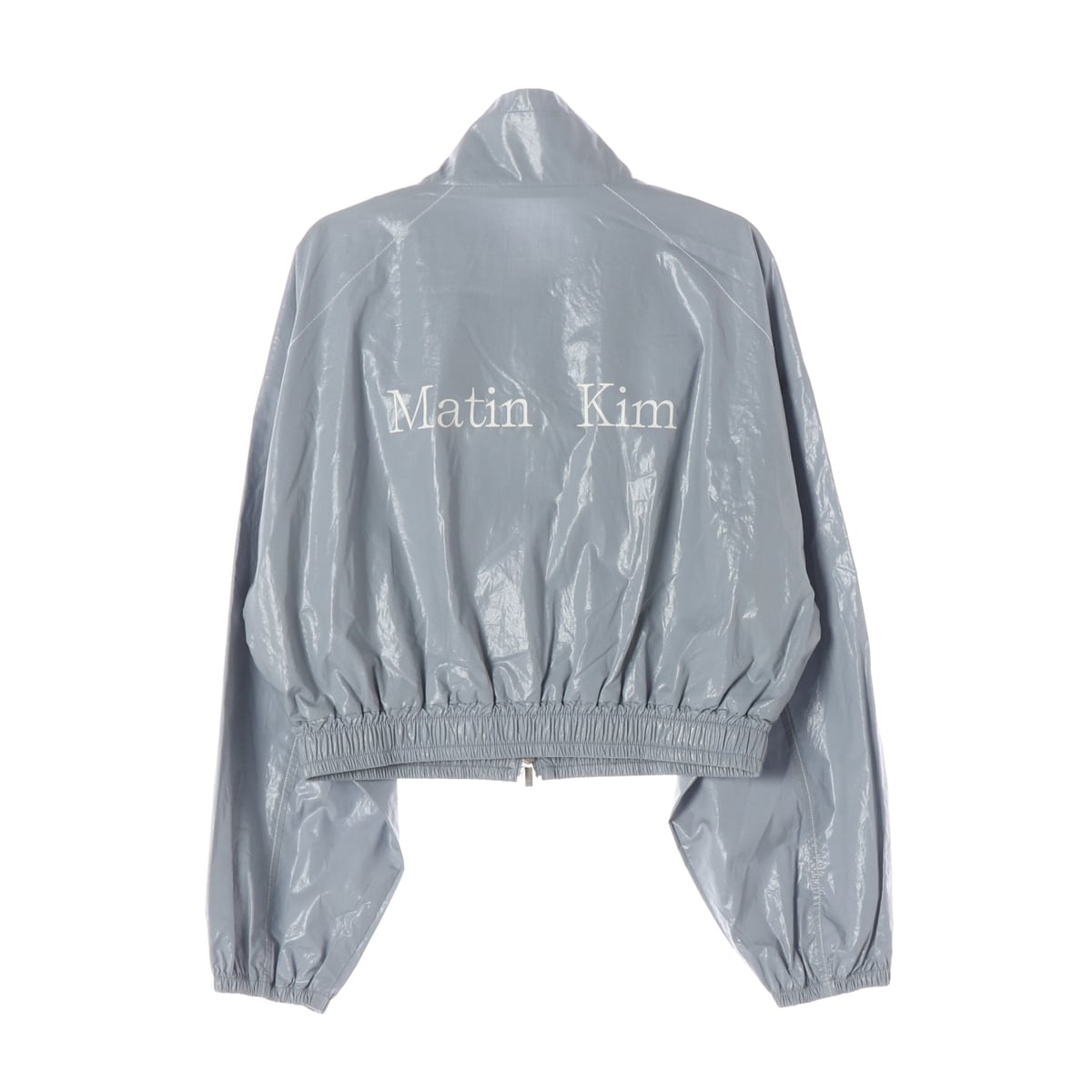 (새상품) 마뗑킴 24FW 코팅 크롭 로고 블루종 바람막이 스카이블루 상세 이미지 2