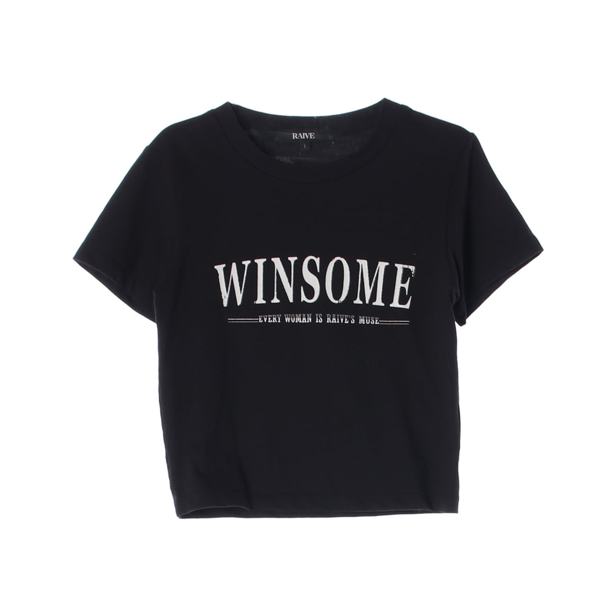 레이브 21SS WINSOME 그래픽 프린트 크롭핏 코튼 반팔 티셔츠 상세 이미지 1