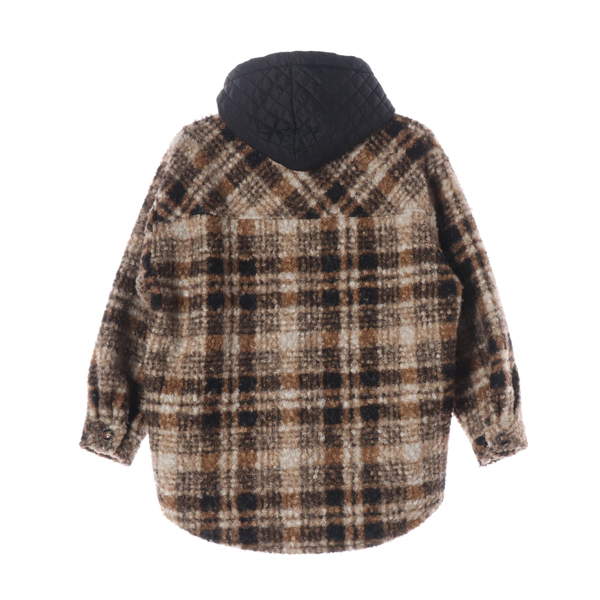 올리브데올리브 23FW 체크 패턴 오버핏 후드 점퍼 상세 이미지 2