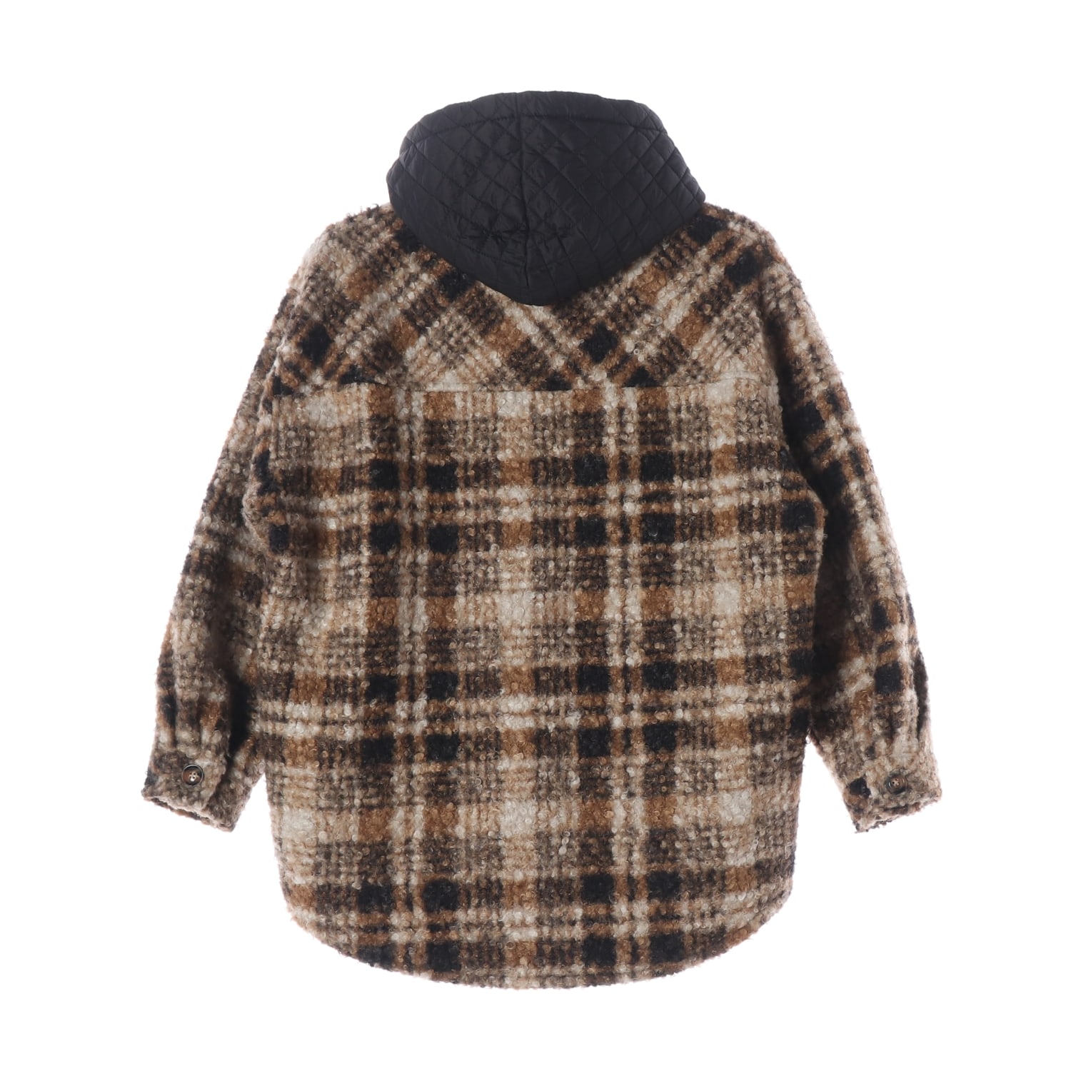 올리브데올리브 23FW 체크 패턴 오버핏 후드 점퍼 이미지 2
