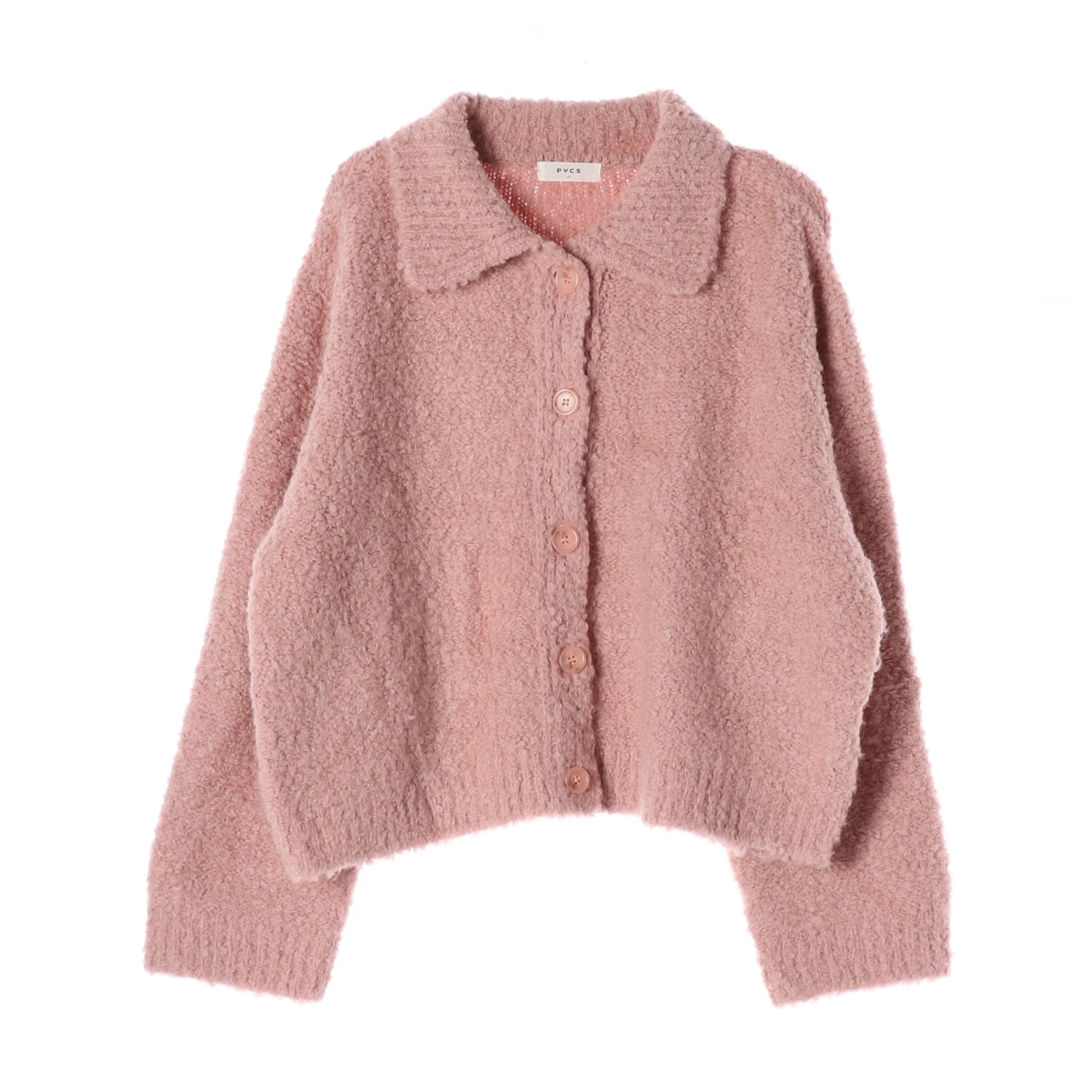 프븏스 22FW 울 알파카 혼방 부클 오버핏 칼라 가디건 이미지 1