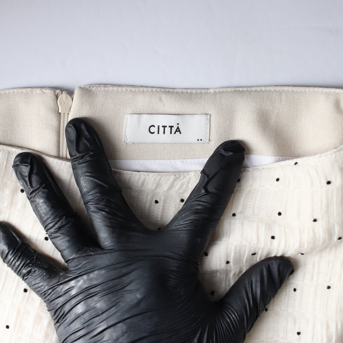 씨타 CITTA 도트 텐셀 시스루 레이어드 롱 스커트 상세 이미지 3