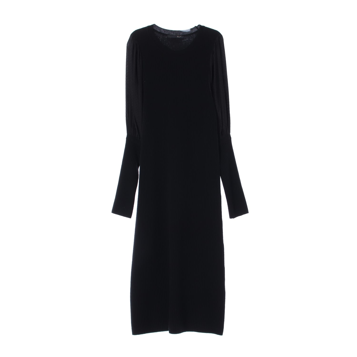 지컷 캐시미어 혼방 골지 니트 롱 원피스 이미지 1