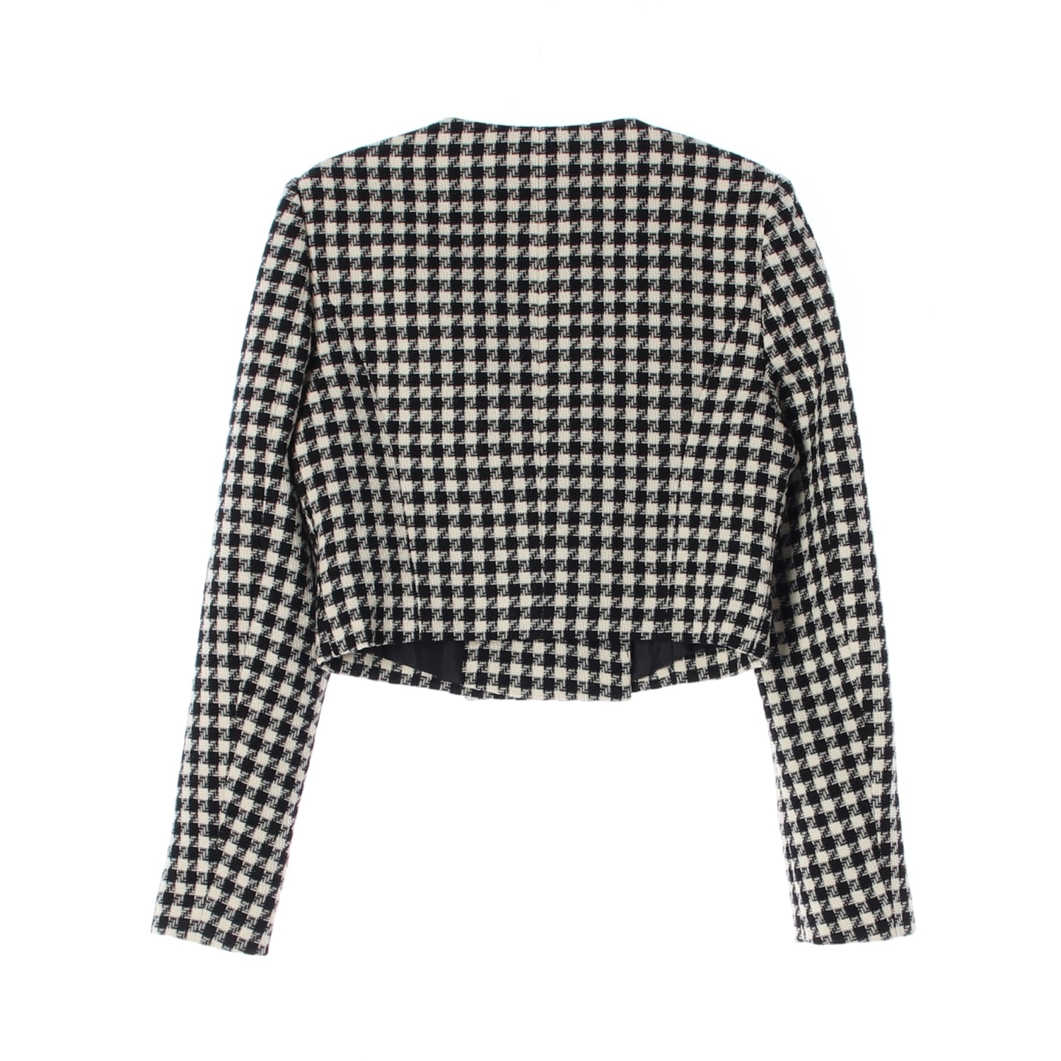 모조에스핀 21FW 하운드투스 체크 울 블렌드 더블 크롭 트위드 재킷 이미지 2