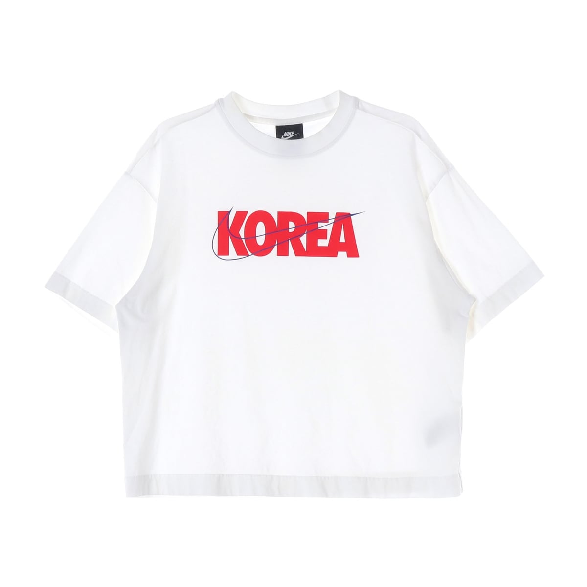 나이키 코리아 로고 그래픽 프린트 면 반팔 티셔츠 화이트 상세 이미지 1