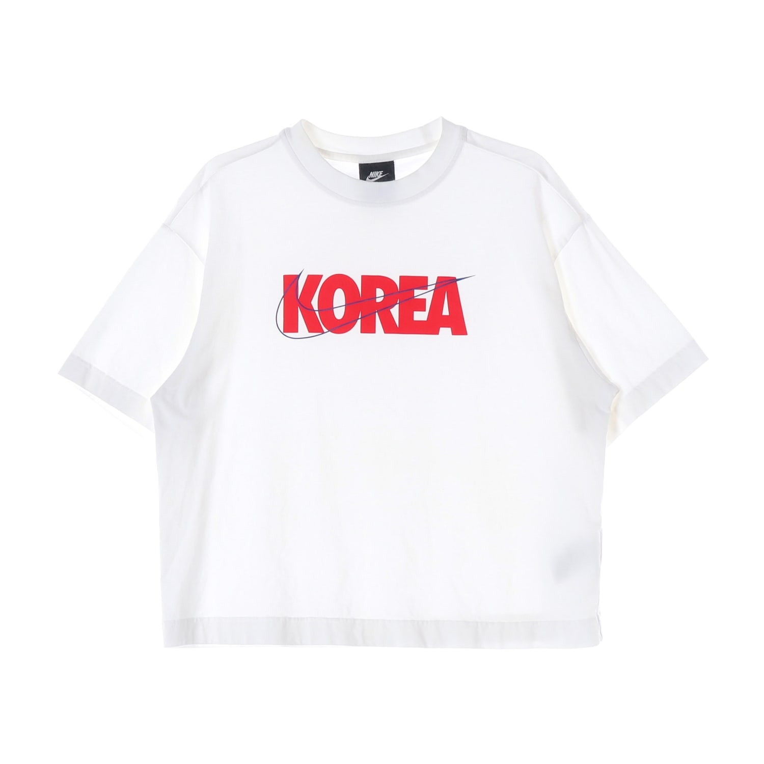 나이키 코리아 로고 그래픽 프린트 면 반팔 티셔츠 화이트 이미지 1