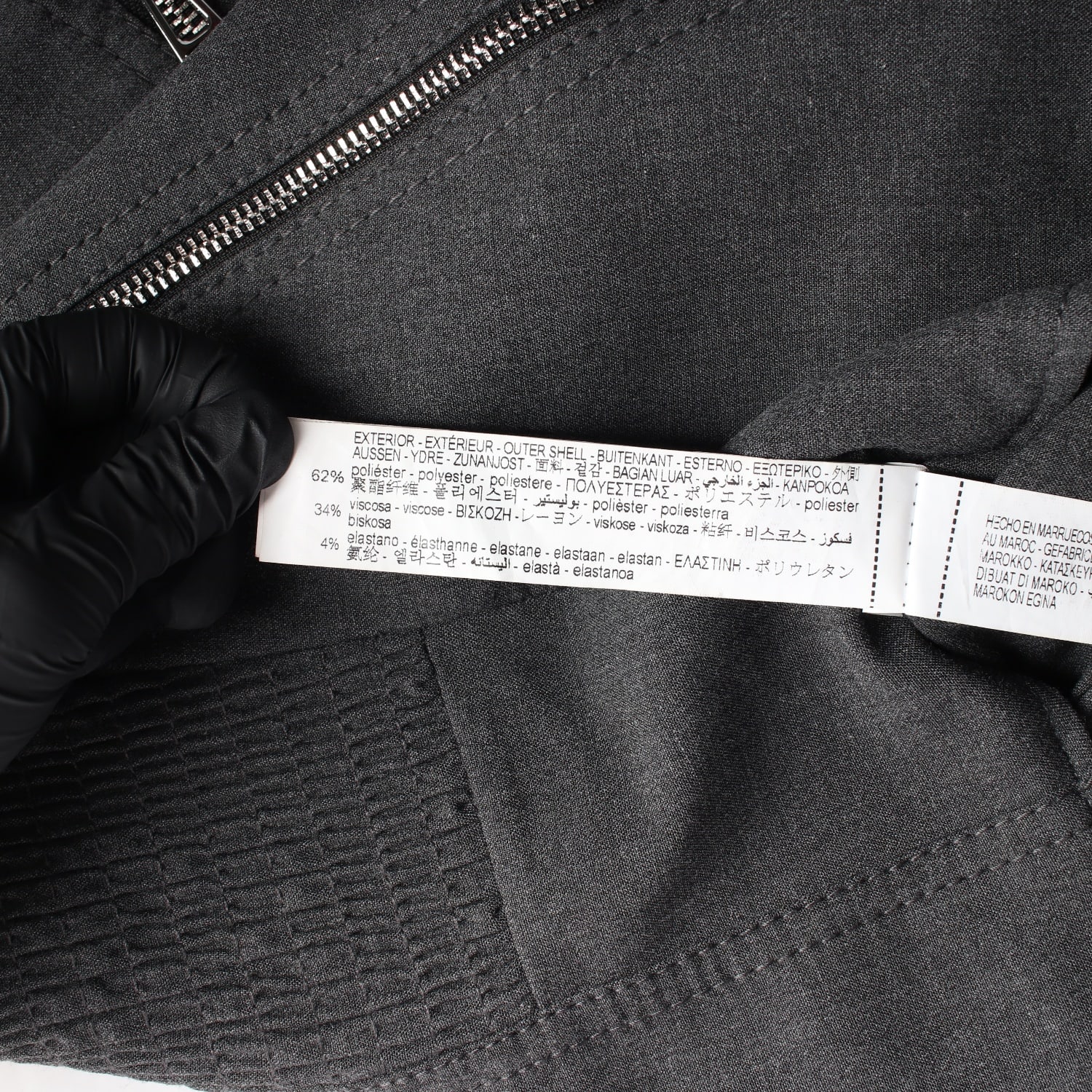 자라 더블 지퍼 디테일 코르셋 슬리브리스 튜브탑 그레이 셋업  이미지 4