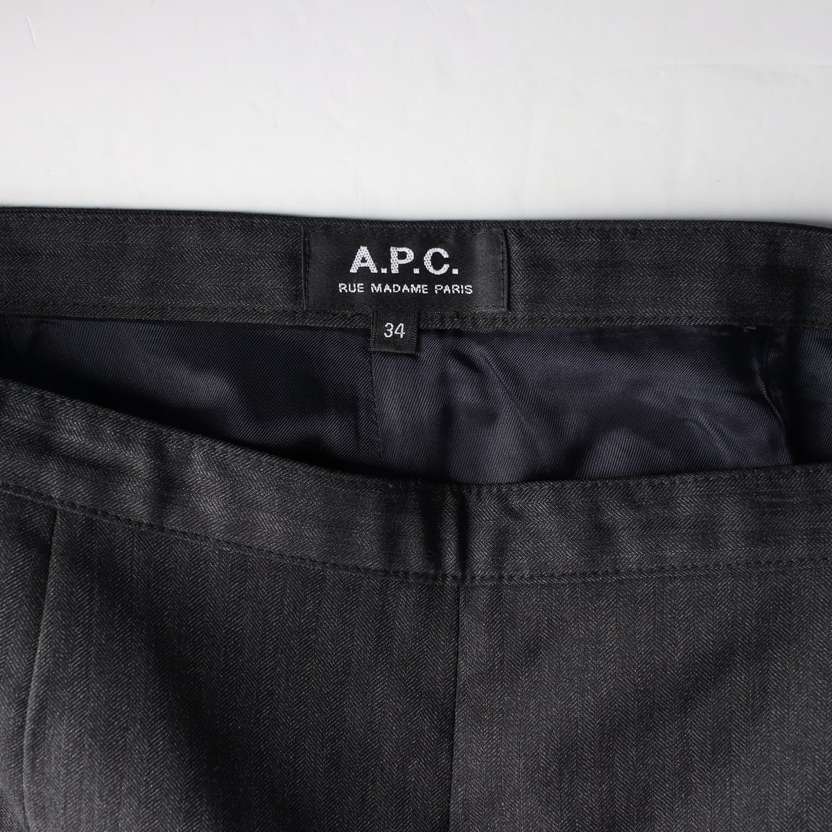 아페쎄 APC 헤링본 패턴 울 숏팬츠 쇼츠 반바지 상세 이미지 3