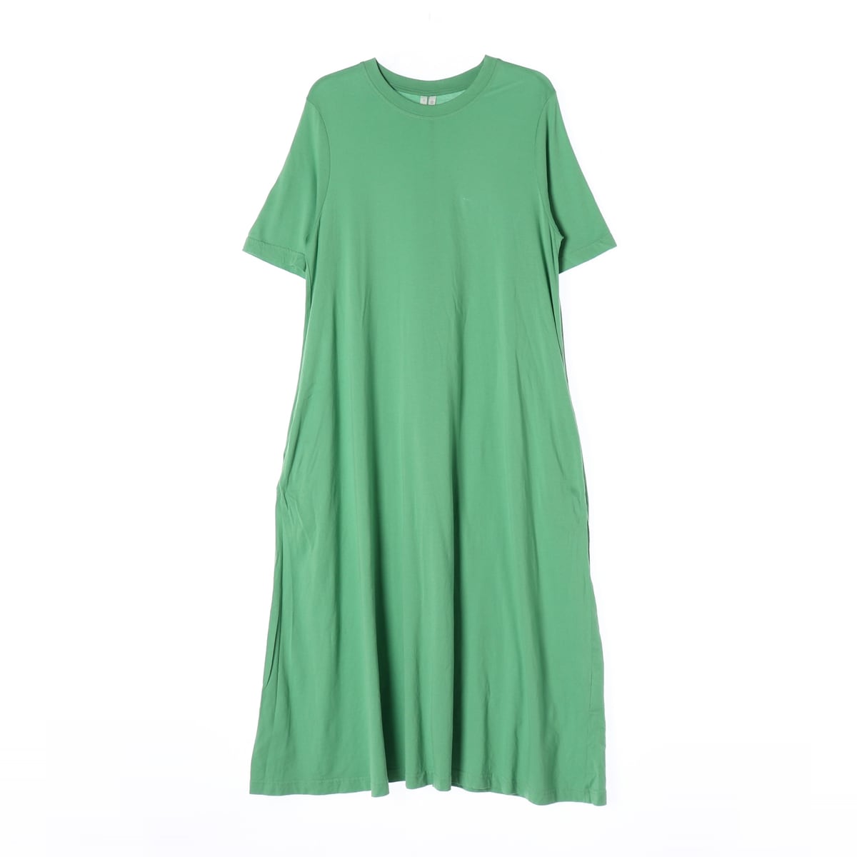 아르켓 21SS 코튼 반팔 롱 티 원피스 라이트그린 상세 이미지 1