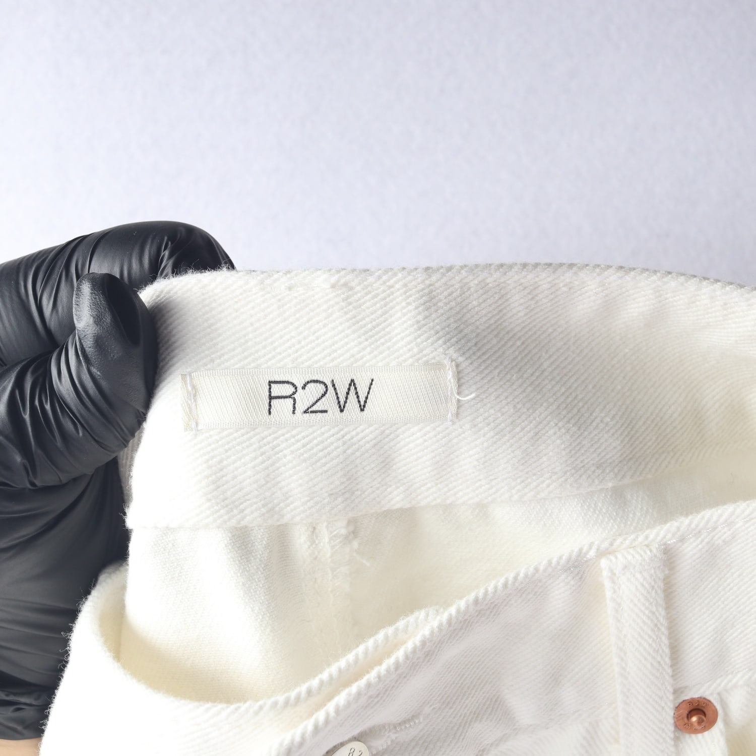 알투더블유 R2W 코튼 스트레이트핏 데님 맥시 롱 스커트 화이트  이미지 3