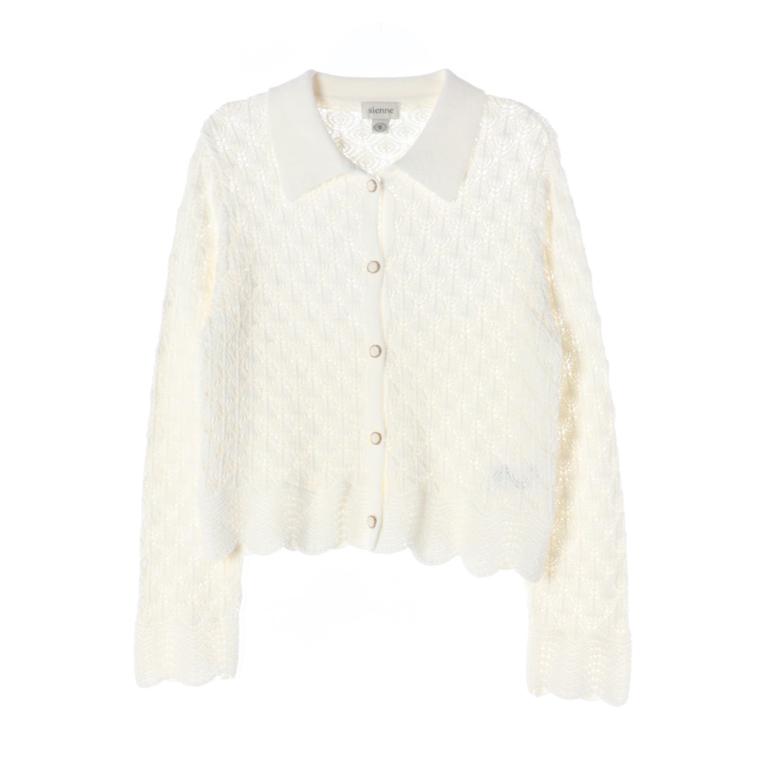 시엔느 24SS Chloe 끌로에 오픈 니트 카라 가디건 에크루  이미지 1