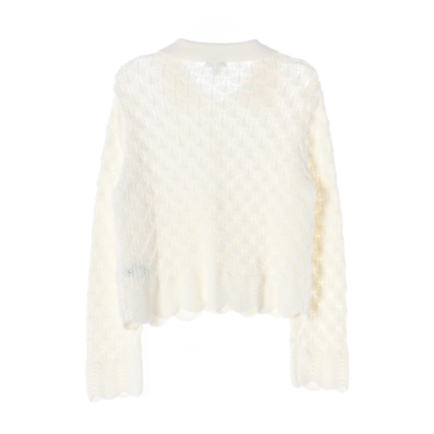 시엔느 24SS Chloe 끌로에 오픈 니트 카라 가디건 에크루  이미지 2