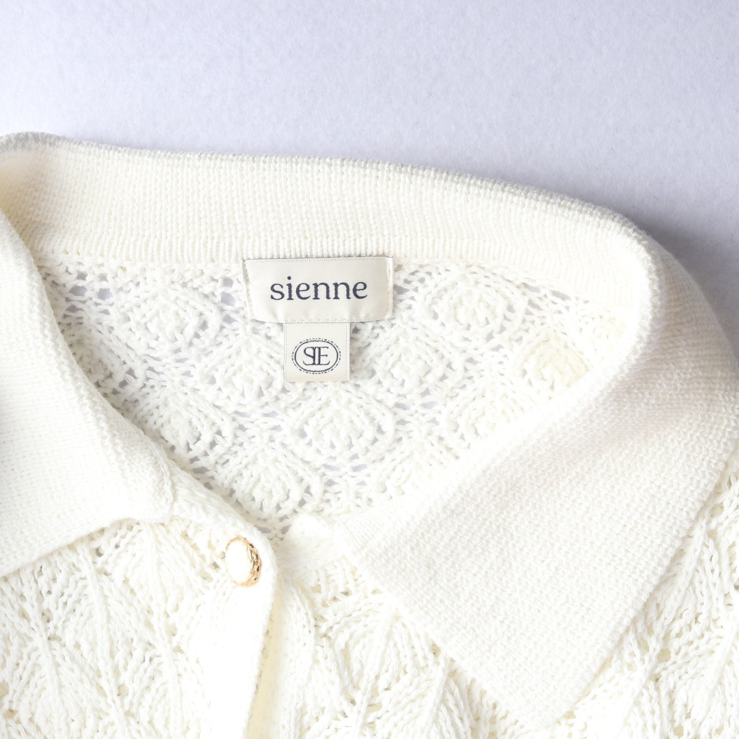 시엔느 24SS Chloe 끌로에 오픈 니트 카라 가디건 에크루  이미지 3
