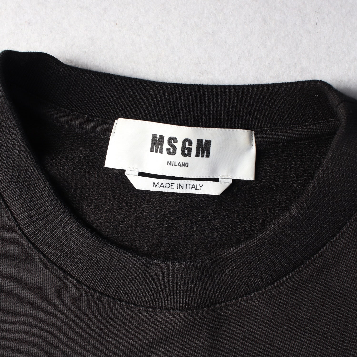 엠에스지엠 MSGM 브러쉬 로고 오버핏 맨투맨 블랙 이미지 3