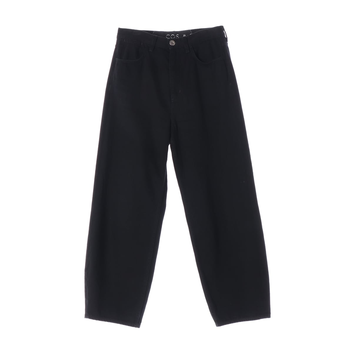 코스 21FW 와이드 커브드 레그 코튼 데님팬츠 블랙 진  상세 이미지 1