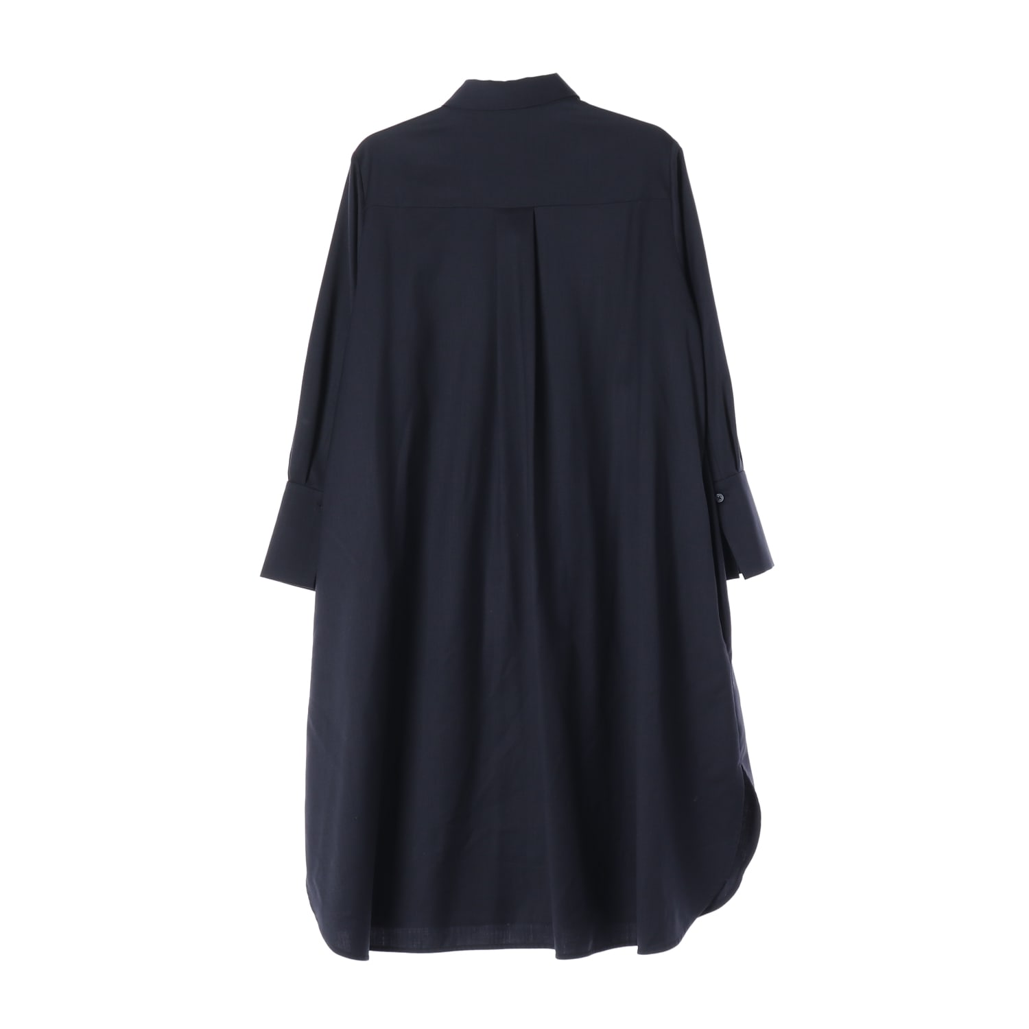 코스 21FW 울 블렌드 오버핏 셔츠 롱 원피스 네이비 이미지 2