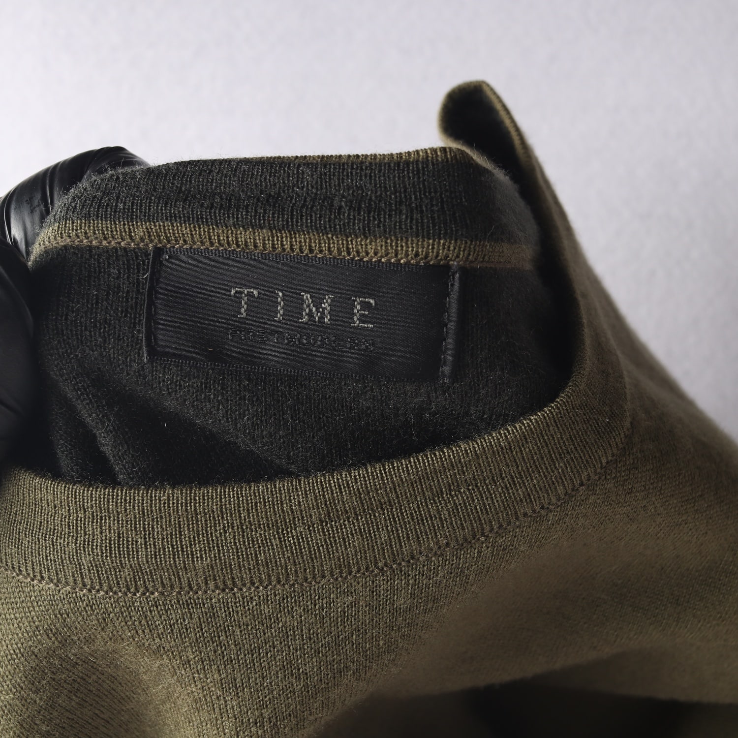 타임 21FW 울 블렌드 라글란 라운드넥 니트 스웨터 이미지 3