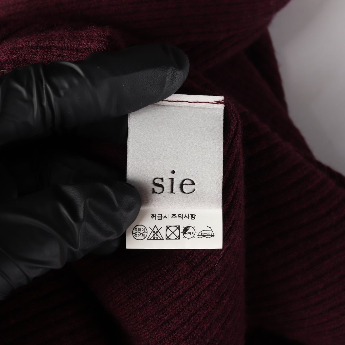 시에 SIE 21FW 울 립드 모크넥 니트 원피스 상세 이미지 3