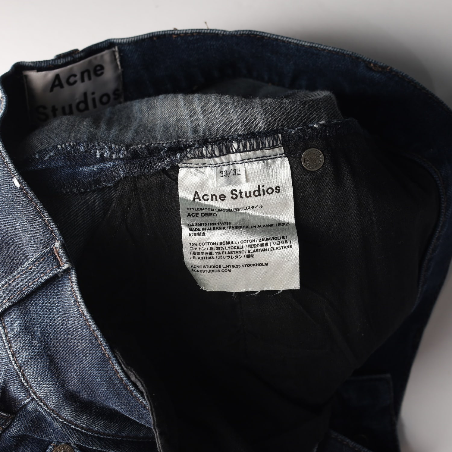 아크네스튜디오 에이스 오레오 슬림핏 데님 팬츠 이미지 4