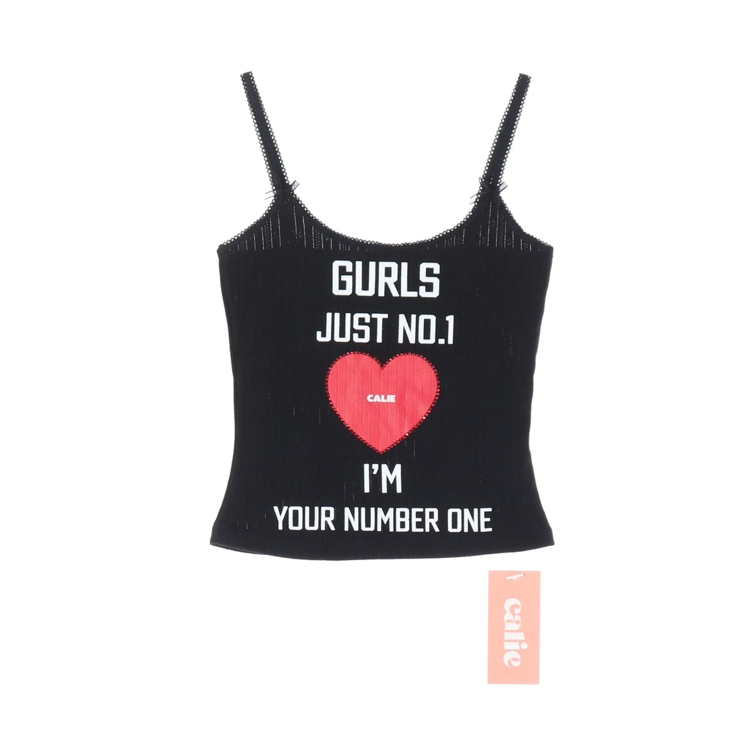 (새상품) 에즈이프 캘리 GURLS 저스트 슬리브리스 탑 블랙 이미지 1